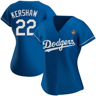 Authentic Clayton Kershaw Women's Los Angeles Dodgers Alternate 2024 World Series Jersey - Royal