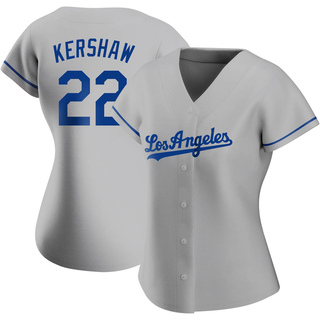 Authentic Clayton Kershaw Women's Los Angeles Dodgers Road Jersey - Gray