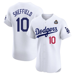 Elite Gary Sheffield Men's Los Angeles Dodgers Home 2024 World Series Jersey - White