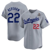 Limited Clayton Kershaw Youth Los Angeles Dodgers Away 2024 World Series Jersey - Gray