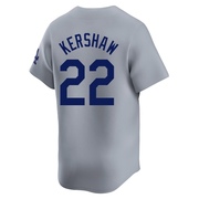 Limited Clayton Kershaw Youth Los Angeles Dodgers Away 2024 World Series Jersey - Gray