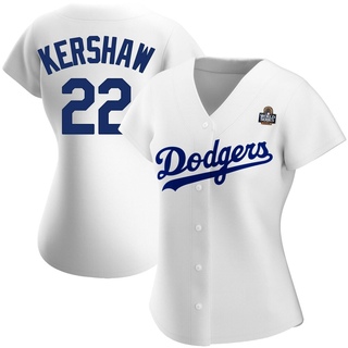 Replica Clayton Kershaw Women's Los Angeles Dodgers Home 2024 World Series Jersey - White