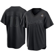 Replica Gary Sheffield Men's Los Angeles Dodgers Pitch Fashion 2024 World Series Jersey - Black