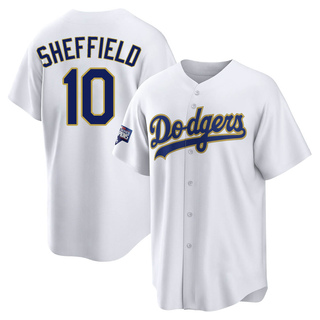 Replica Gary Sheffield Youth Los Angeles Dodgers 2021 Gold Program Player Jersey - White/Gold